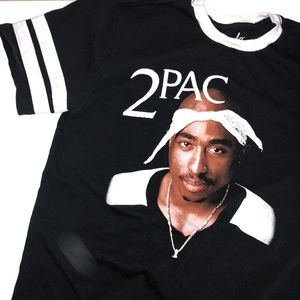 Vintage Inspired Tupac / 2 Pac Ringer Tee